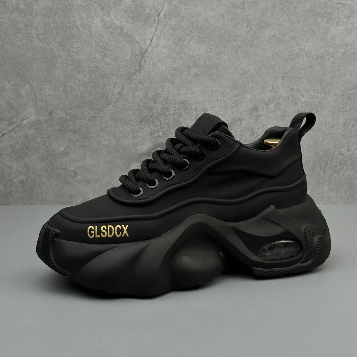 

Кроссовки мужские дизайнерские спортивные туфли модные повседневные из микрофибры кожа ткань дышащие высокие туфли на плоской платформе 39