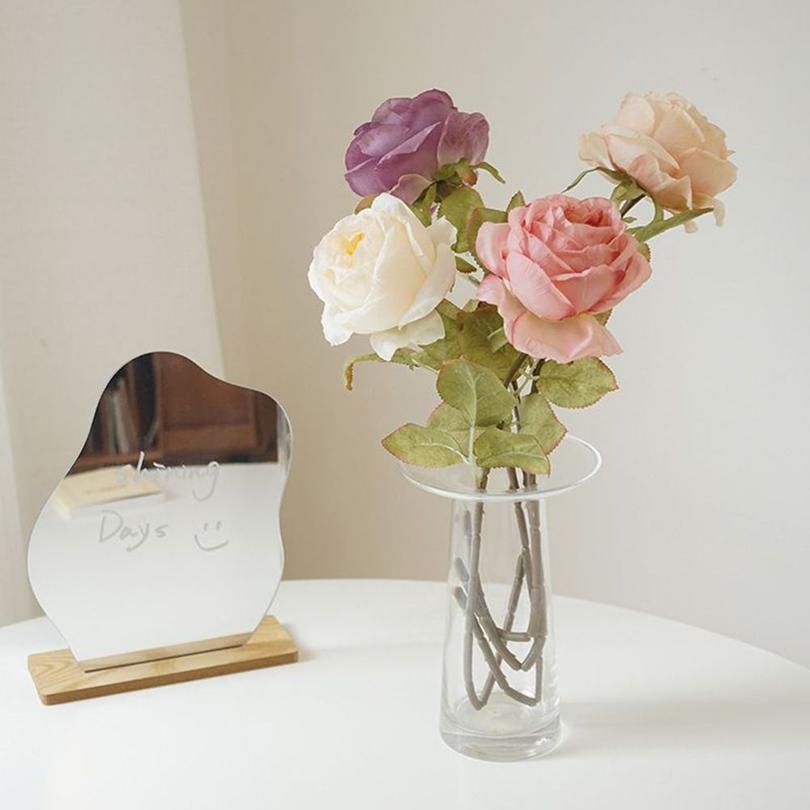 

Искусственный цветок Карамельная роза Высокое качество Сад Двор Свадьба Букет невесты Венок Дом Стол Ваза Подарок Сделай сам Декор Хит продаж 2PCS розовый