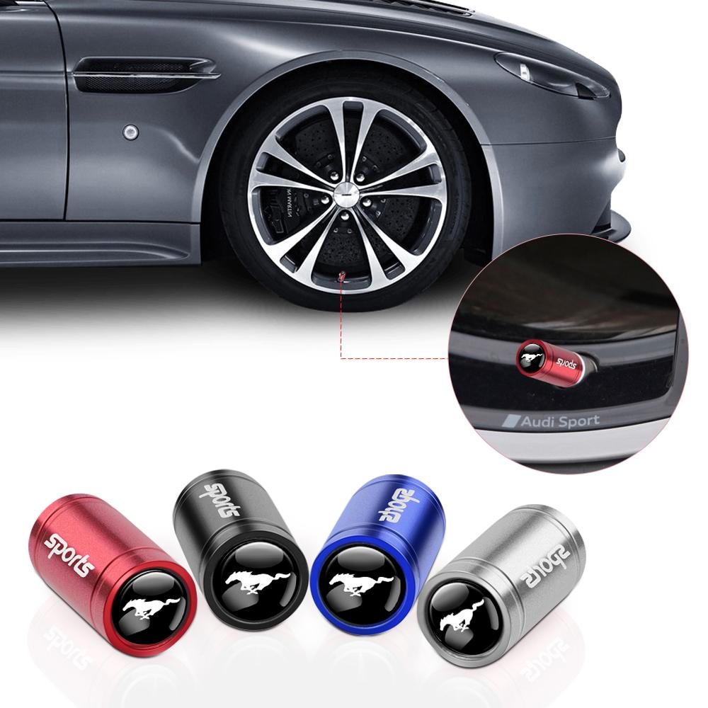 TQ013-4Pcs Car Styling Wheel Tire Valve Cover Caps Decoration Auto Accessories For Ford Ranger Mustang Kuga Mondeo Fiesta Explorer MK2