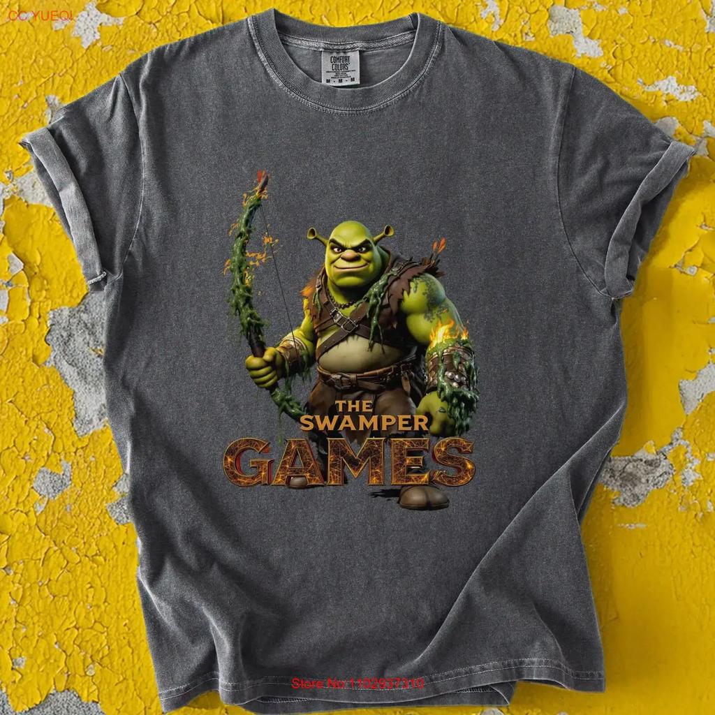 The Swamper Games T Shirt Funny Dystopian Action Parody Iconic Movie Series Spoof Swamp Survival Humor Vintage
