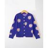 Women S Long Sleeve Knit Cardigan Floral Embroidered Loose Fit Daily Urban Wear