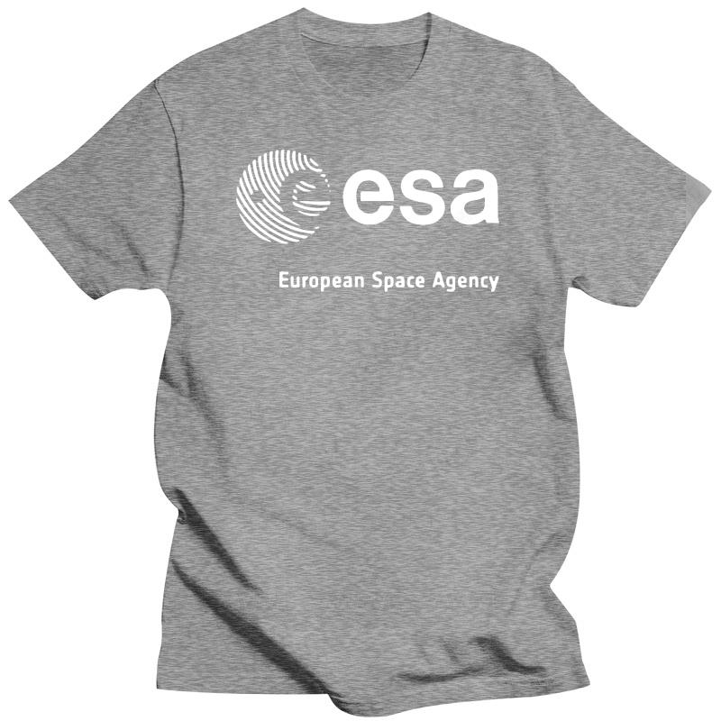 

Чоловіча літня футболка смішний принт коротким рукавом Esa Європейське космічне агентство Місячний Космос Vega Hubble Iss Чорна футболка чоловічий топ футболки L