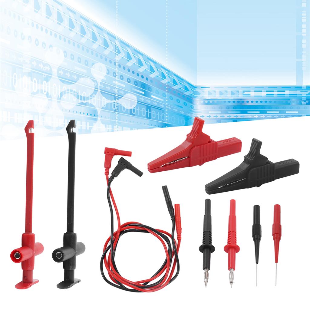 Digital Multi Meter Clamp Tester Banana Plug Safe JT8001-1 Multimeter Test Leads Kit with 2 Insulation for Automotive