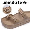 Fashion Litfun Summer New Clogs Sandals For Women Fashion Outdoor Antiskid Beach Slippers With Adjudtable Buckle Orthopedic House Slides