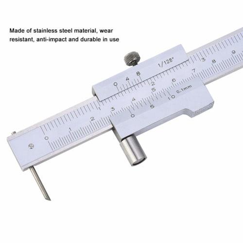 Wisoqu 0-200mm Parallel Caliper, Stainless Steel Caliper with Marking Gauge and Carbide Needle, Marking Tool