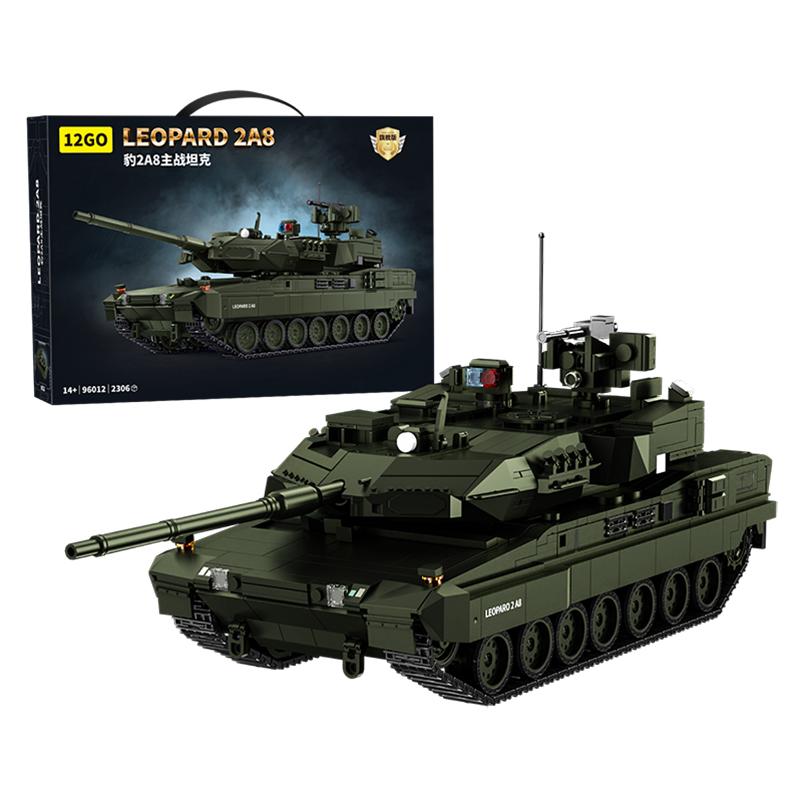 2306PCS Leopard 2A8 Tank Building Blocks Military Model Ornaments Assembly Armored Vehicle Bricks Toys Kit Boys Kids Adult Gifts