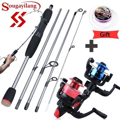 Spinning Angelrute Glasfaser Combo 1,7 M 5 Abschnitt Angelrute mit 5:2:1 Angelrolle Linie Sets Angelgerät