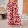 European & American Style Women's Printed Wide-Leg Casual Pants
