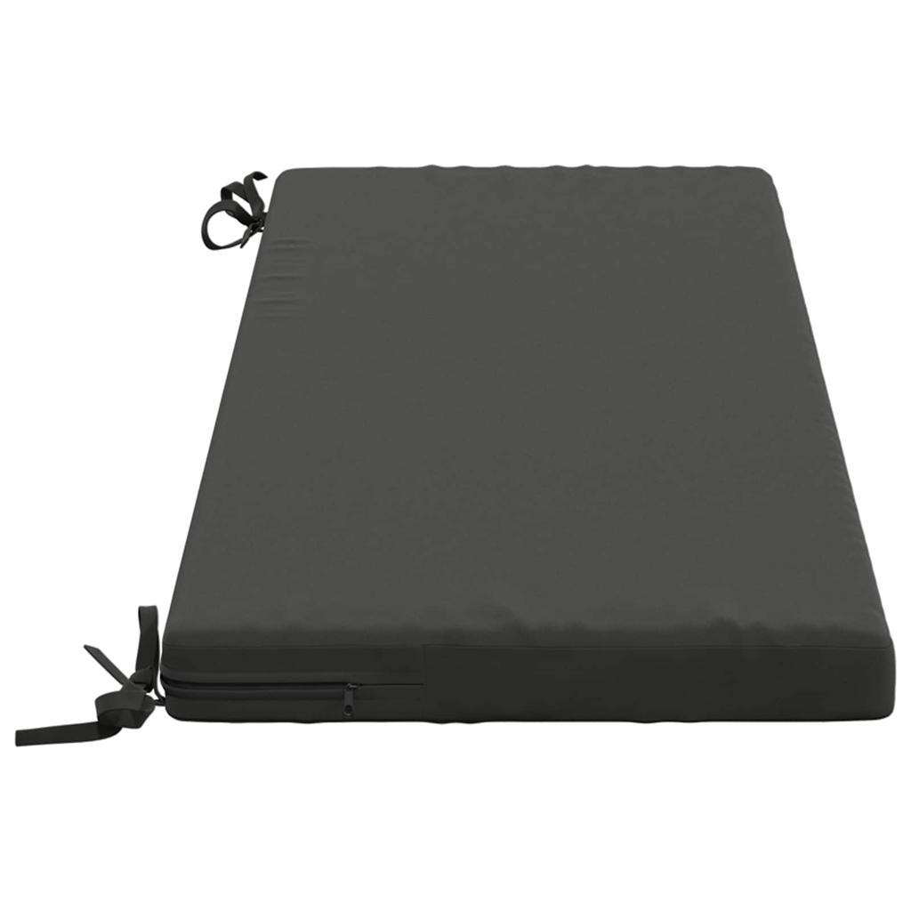 Bench Cushion SOEST 100percent  Polyester Anthracite 100 x 40 x 5 cm