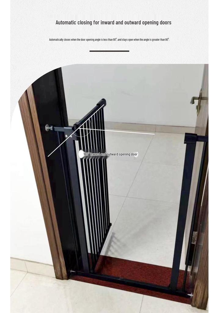 Child & Pet Door Guard: No-Punch Dog & Stairwell Fence Pole for Safe Isolation