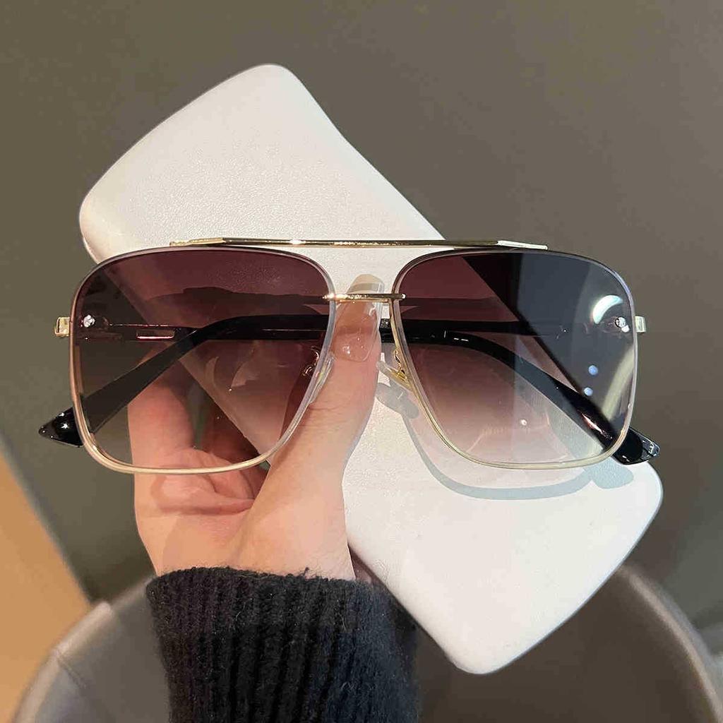 Square Sunglasses Men Metail Frame Glasses Resin Lens Male Sun Glasses Driving Travel Outdoor Eyewears UV400