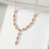 Resoul Gold Plated Crystal Pendant Tulip Necklace Flower Y Bohemian Wedding Necklace Fashion Jewelry