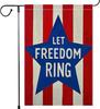 Patriotic 4th Of July Garden Ag Let Freedom Ring Decor Rustic Farmhouse Home Yard Lawn Double Sided Small Independence Day SSL