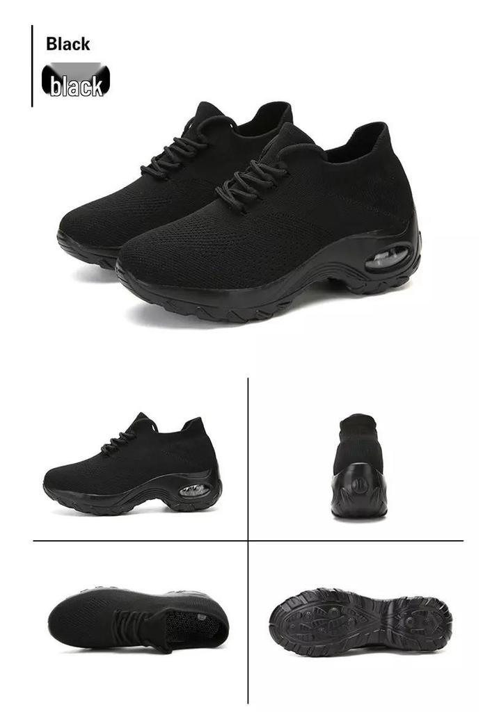 Plus Size High Elastic Fly Knit Breathable Sock Shoes - Lightweight & Fashionable Women's Spring/Autumn Casual Sports Shoes