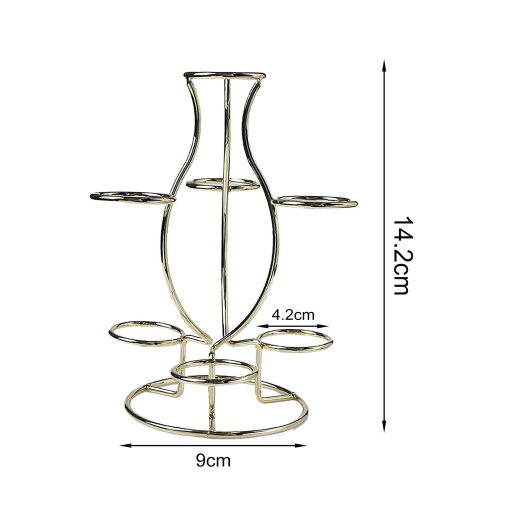 Ball Seat Seven Crystal Base Desktop Decoration Metal Shelf Stones Holder Rack Table