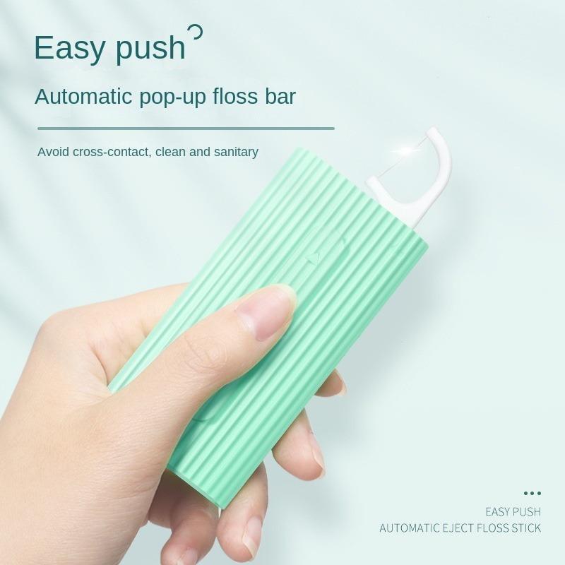 Stuzzicadenti Interdentale Riutilizzabile con Scatola Dispenser Automatico Portatile per Filo Interdentale Ingrosso Stuzzicadenti Flosser Sottile per Viaggio