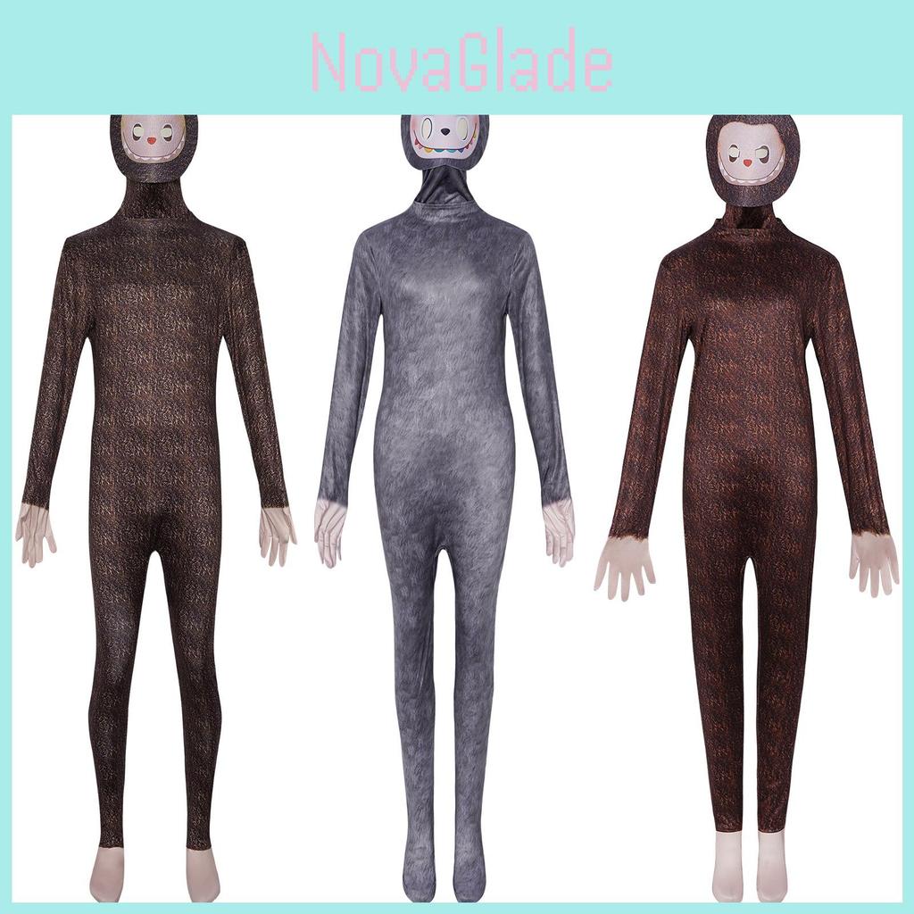 Labubu Unisex Cosplay Jumpsuit With Stretchy Fabric For Anime Convention And Stage Shows