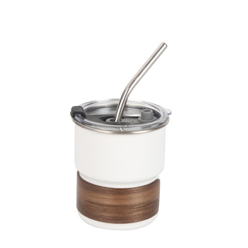 Stainless Steel Travel Coffee Mug With Lid Handle 300ml Insulated Cup Outdoor Camping Office Use