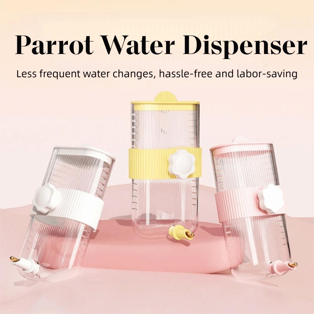 Wall Mount Bird Water Drinker No Drip 360ML Rabbit Water Dispenser Large Capacity with Spigot Spout Parrot Water Bottle