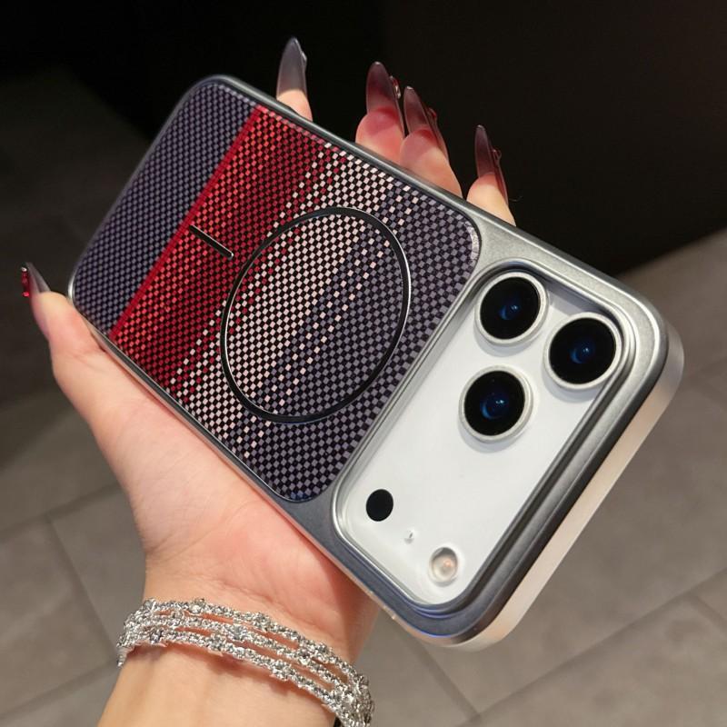 

Suitable Apple 17PROMAX Carbon Fiber Grid Magnetic Phone Case IPhone 16 Gradient Anti Drop Protective Cover 15 iPhone 15 PRO