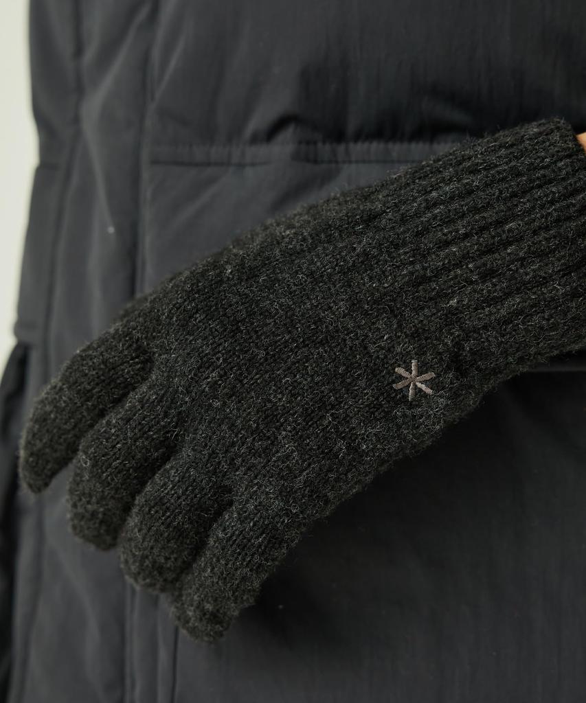 Snow Peak Washable Wool Knit Gloves and Size 1 AC-25AU025, Men's Women's, Charcoal,
