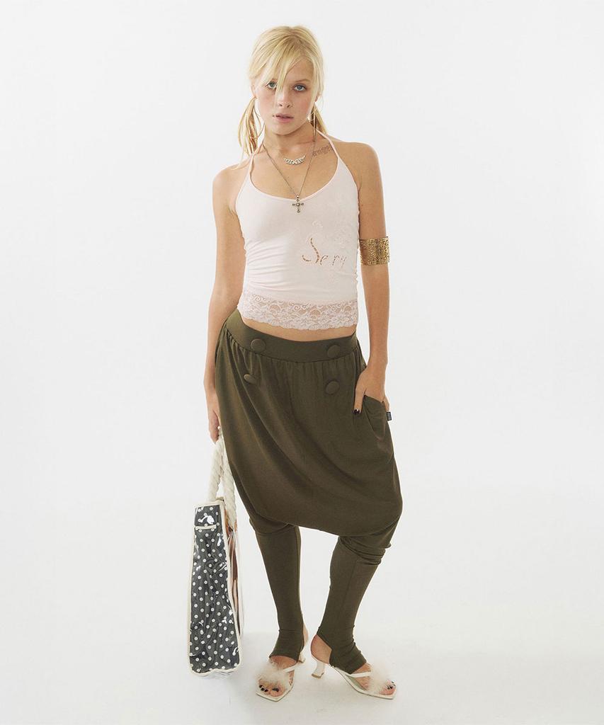 SCULPTOR Baggy Leggings Pants Khaki