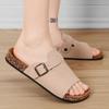 New Arrival New Men's Monk Strap Outdoor Cork Slippers Male Summer Open Toe Sandals Chanclas De Hombre
