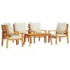 5 Piece Garden Lounge Set with Cushions Solid Acacia Wood