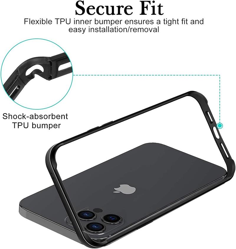 Aluminium Metal Bumper Frame Soft Inner Silicone Case for IPhone 15 14 13 11 16 Pro Max 12 Mini Plus XR X IPones Slim Hard Cover