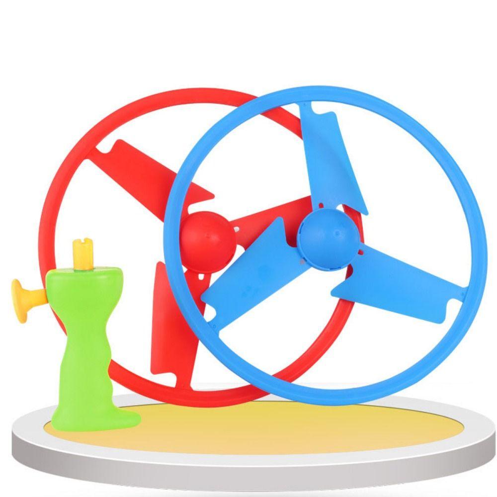 Launcher Spinner Pull Flying Disc Toys Atmosphere Prop Dragonfly Toy Ripcord Sky Spin Toys  Kids