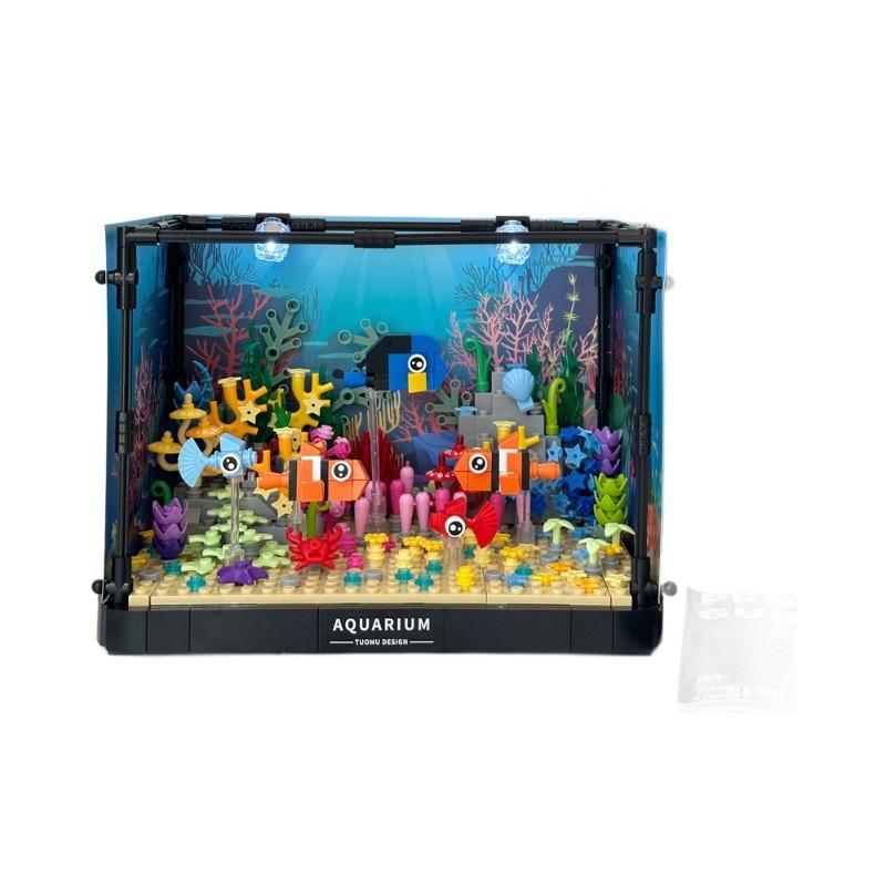 

Simulated Clownfish Coral Ecological Fish Tank Building Block Toy With Lighting