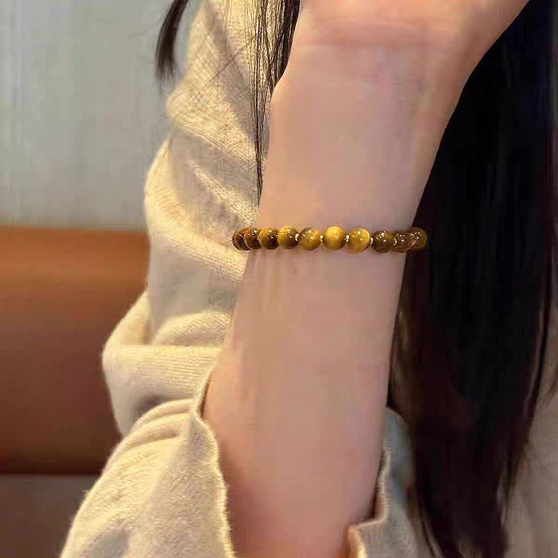 

Vintage Gradient Tiger Eye Stone Bracelet Light Luxury Charm Bracelets for women High Quality Party Wedding Fine золотий