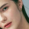 Fluid Curve One-Touch Earrings