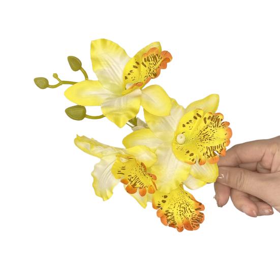 

Женская заколка для волос, яркий цвет, 3D-цветок, декор, челка, заколка для волос, цветная заколка, аксессуар для волос, украшение для волос на свадьбу и свидание жёлтый