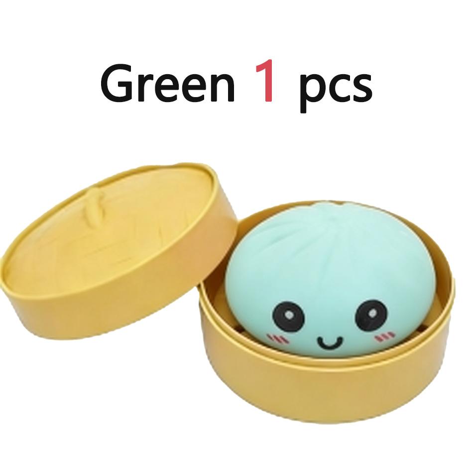 Kids  Childrens Stress Relief Steamed Bun Toy Portable Travel Slow Rising Smiling Bun Sensory Toy Adults Soft Stress Toy
