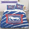 Ipswich Town FC Pattern Bedding uilt Set uilt Cover Pillowcase Home Decoration Birthday Gift (1 * duvet cover + 2 * pillowcase without core)