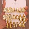 European & American Retro Women's Earring Set: Trendy, High-End, Light Luxury Design