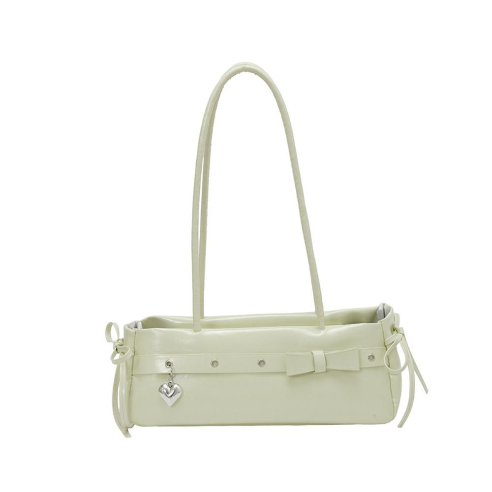 Retro Bow Shoulder Bag Bow Ribbon Armpit Bag All-match French Stick Handbag Women светло-зеленый