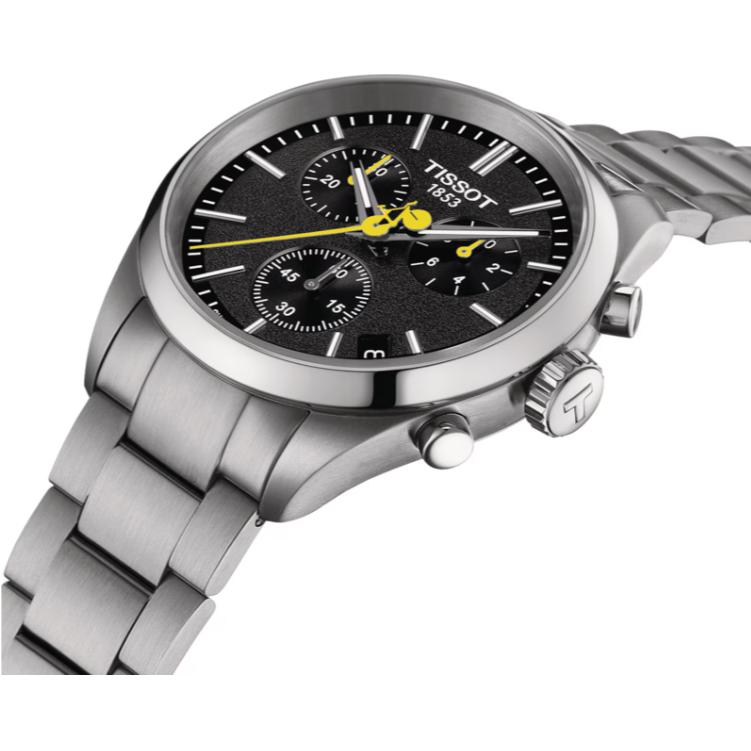 TISSOT Quartz Movement Men's Watches Watch 40mm Black Dial Stainless Steel Case Stainless Steel Watchband T1504171105100