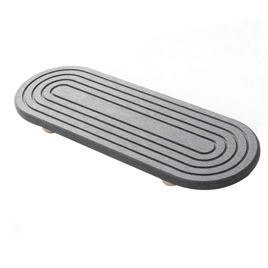 Water Absorbing Stone Tray for Sink Diatomite Quick Drying Stone Sink Tray for Kitchen Countertop Faucet