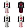 Halloween Knights Templar Outfit With Polyester Fabric And Split Design For Stage Shows