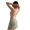 Erotic lingerie mesh see-through slip dress seduction lace splicing plus size pajamas robe loungewear set women