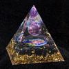 Crystal Agate 5cm Pyramid Crushed Stones Epoxy Resin Grinding and Watering Jinhua Home Office Desktop Decorations Crafts