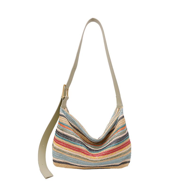 Bags Women's new woven large bags Tote bags Straw beach vacation bags Portable shoulder messenger bags