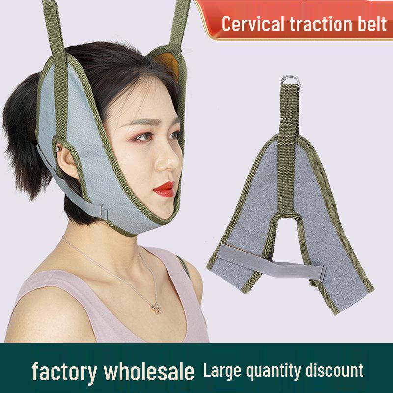 Hi Yue Neck Traction Sling for Home Use - Thickened Canvas Corrector Belt for Men & Women