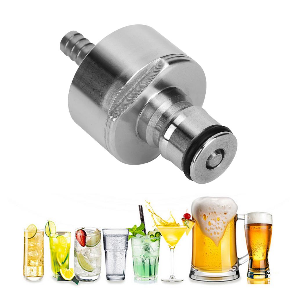 Stainless Steel Carbonation Cap with Barb Ball Lock 30cm Silicone Hose for Home Brewing Beer