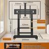 Mobile TV Stand with Wheels - Universal Vertical Bracket and Floor Mount