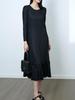 Women's 2026 Spring New Arrival: Elegant Pleated Long Dress for Commuting