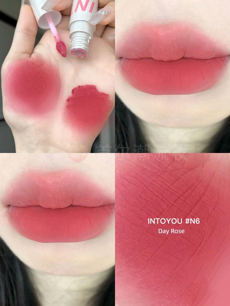 Olive Skin Whitening Lipstick Intoyou Air Lip Mud 2.0 New Version C101 Jumping Peach C103 Lip Gloss with Fine Shimmer