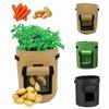 7 Gallons Fabrics Tomatoes Potato Grow Bag with Handles Flowers Vegetables Planter Bags Home Garden Planting Accessories